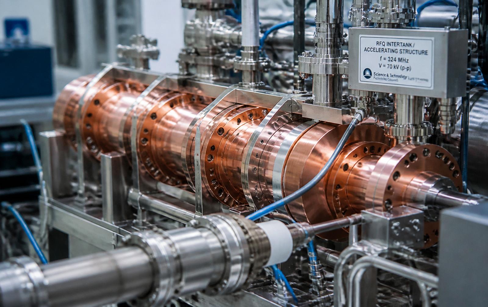Copper RF linear accelerator cavities in a research laboratory